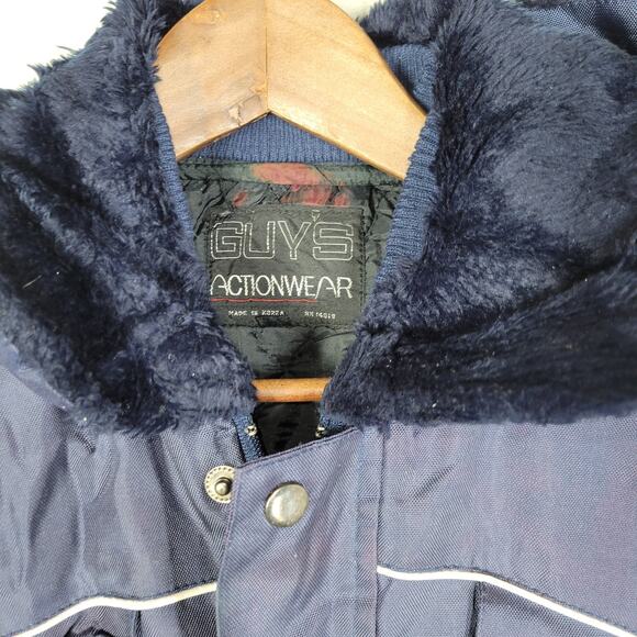 Vintage Guys Actionwear Coveralls S Mens Blue Insulated Workwear Y2k Grunge Fall - Picture 7 of 16